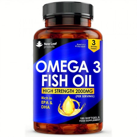 Omega 3 fiskeolje- 180 kapsler